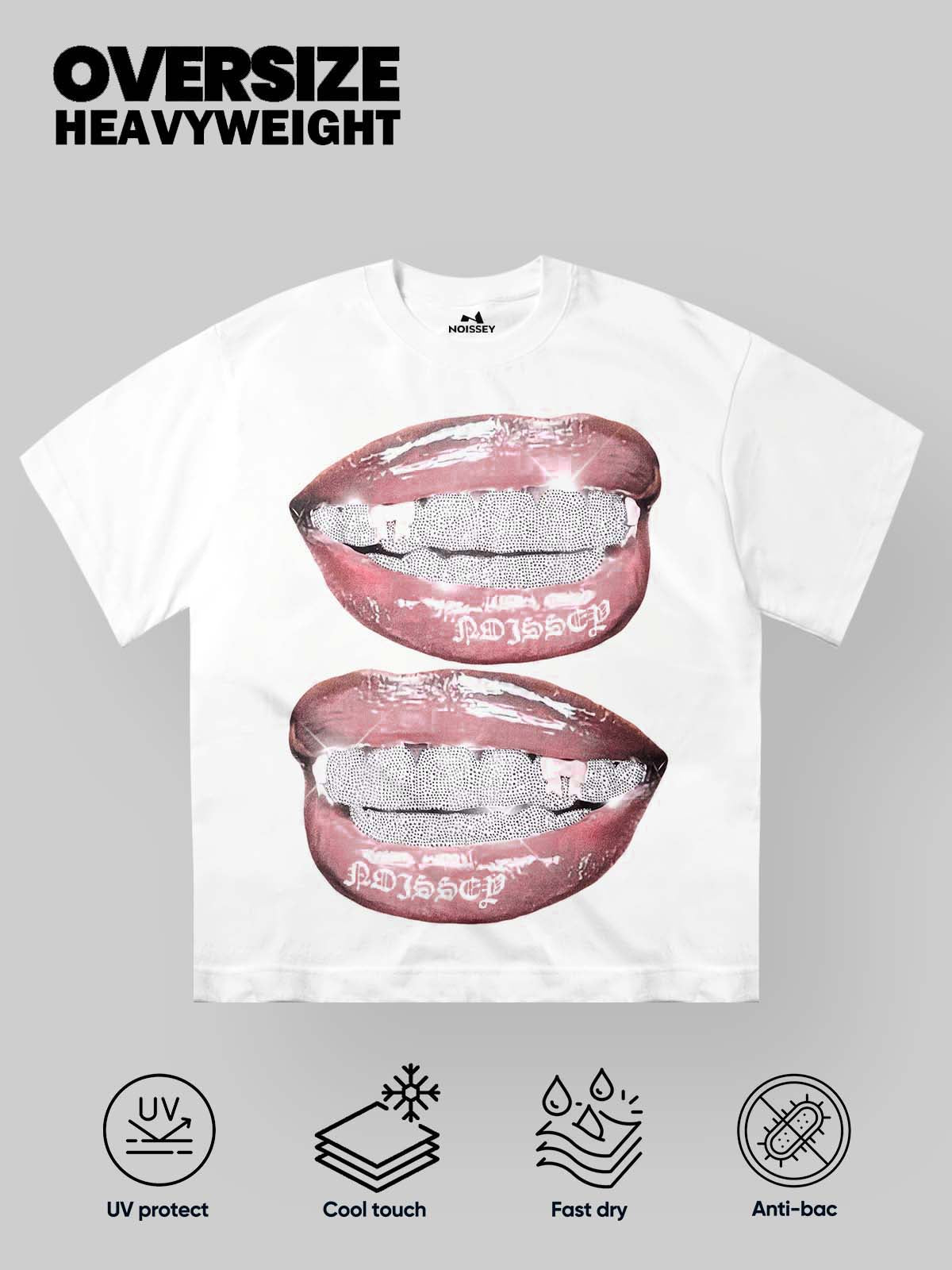 Glittering Diamond Grills Print Tee