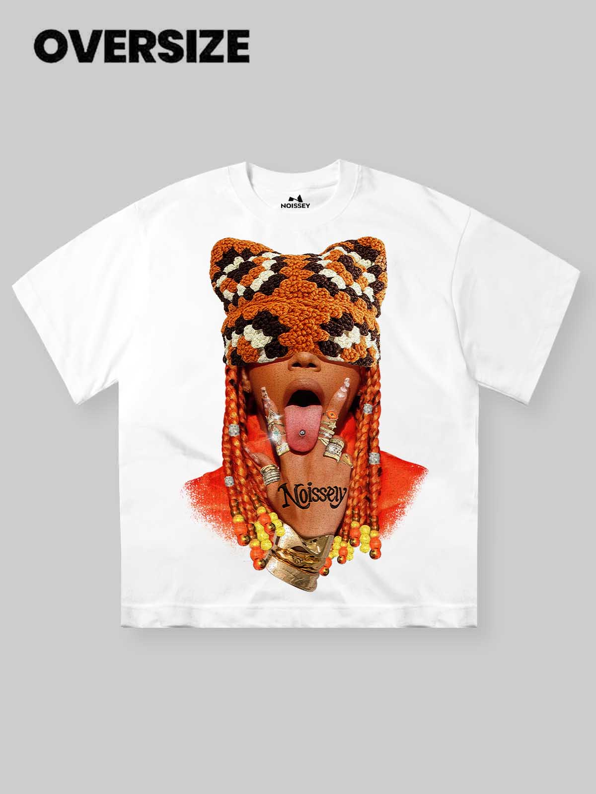 Personalized Gesture Hiphop Girl Print T-shirt