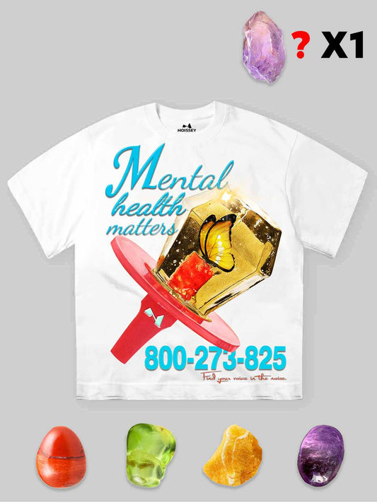 Amber Butterfly Diamond Lollipop Print T-shirt