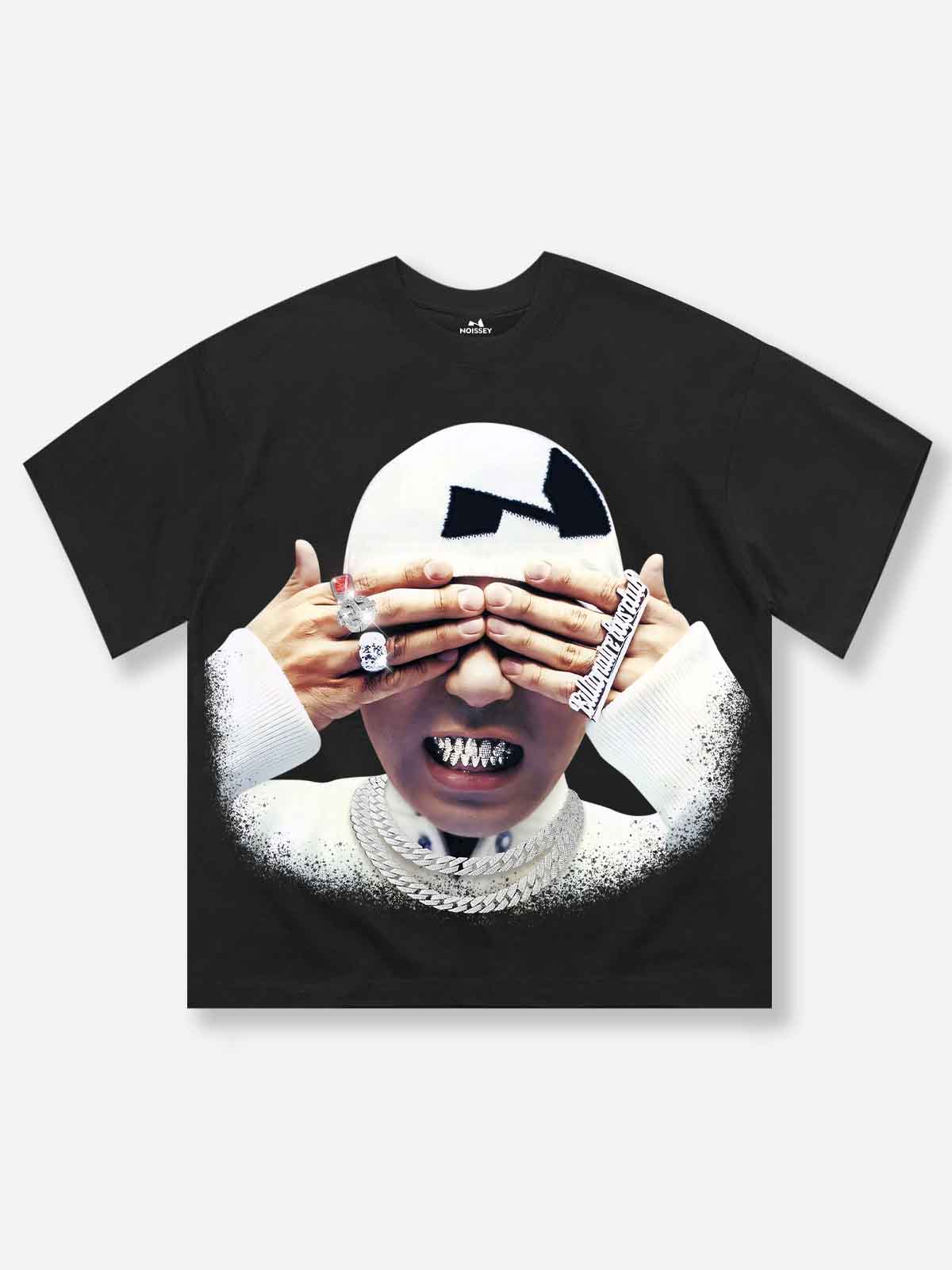 Boxy Oversized T-Shirt with Vintage Poster Art Print