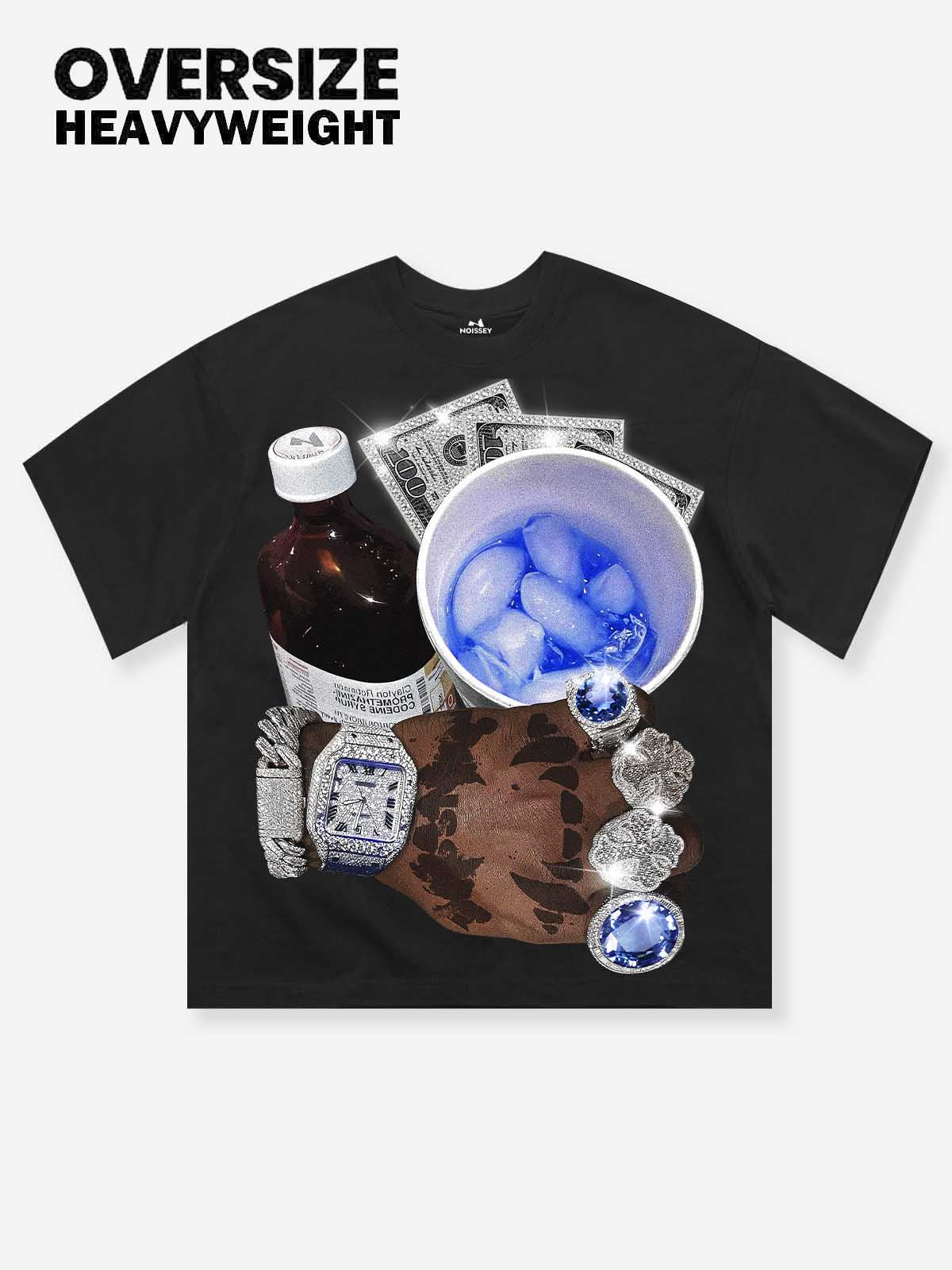 Sleepless Night Black Print T-shirt