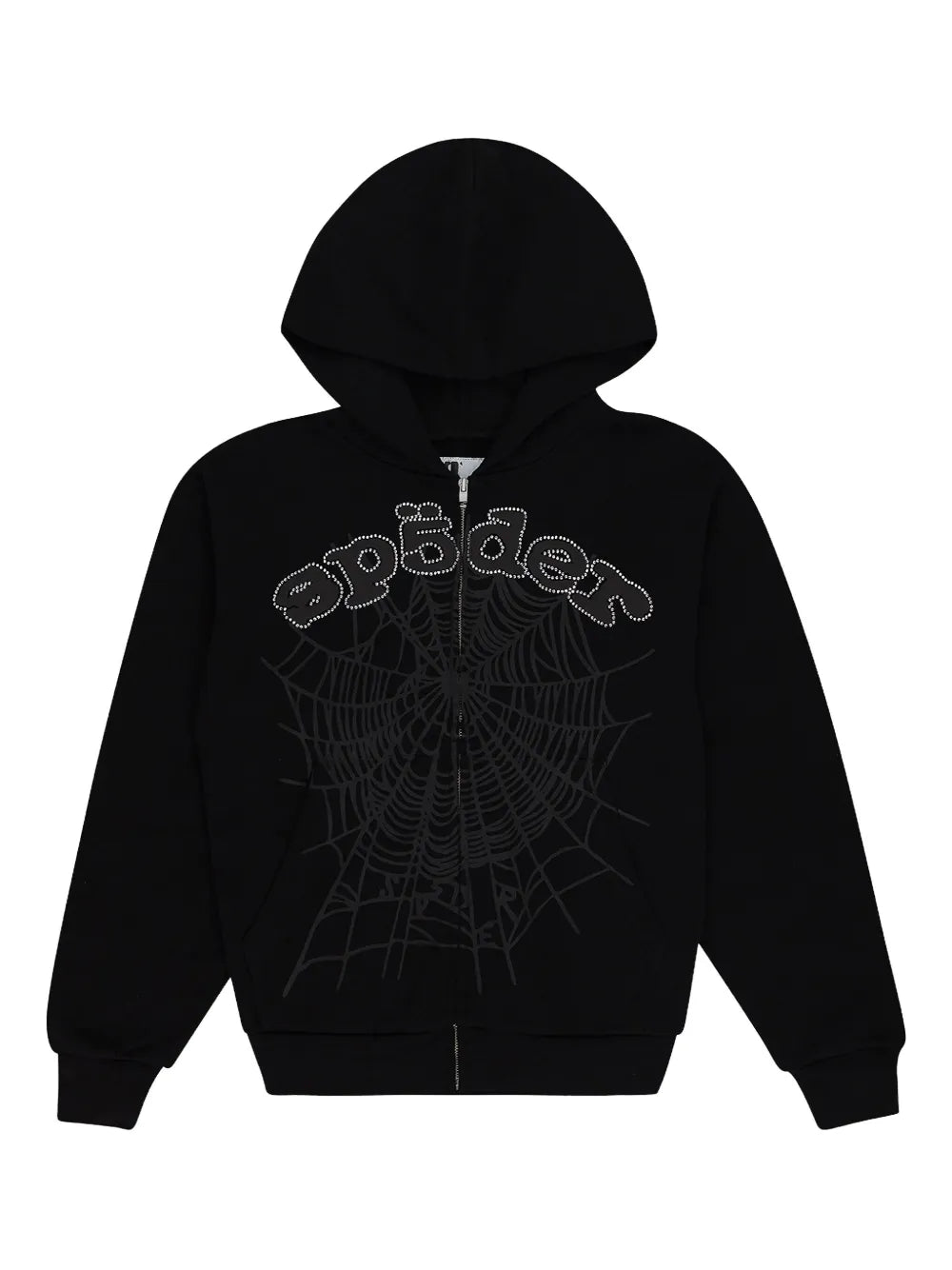 Sp5der ZipUp Black Rhinestone