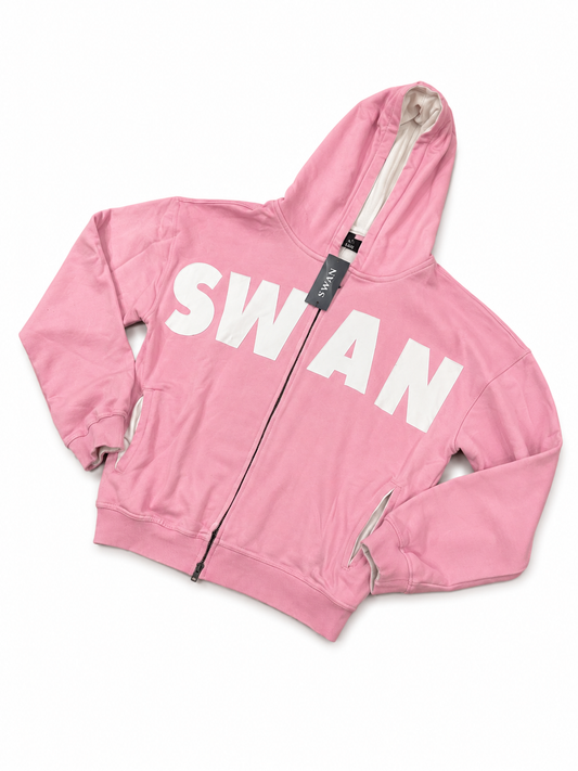 SWAN Zip-Up Hoodie 'Pink'