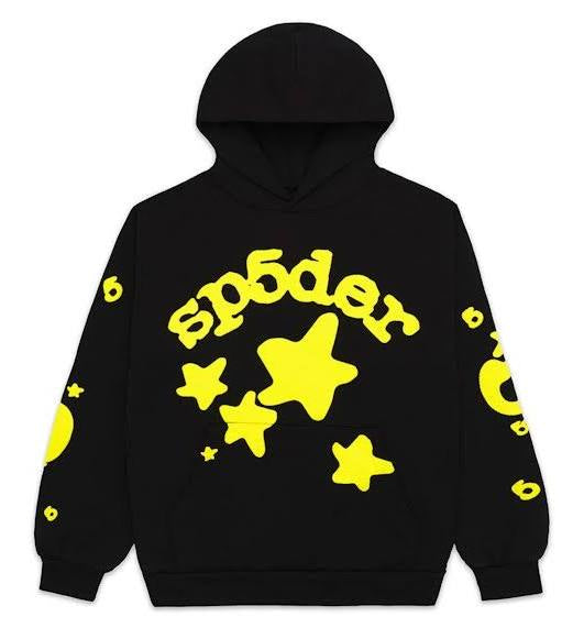 Sp5der Hoodie Beluga Black/Gold