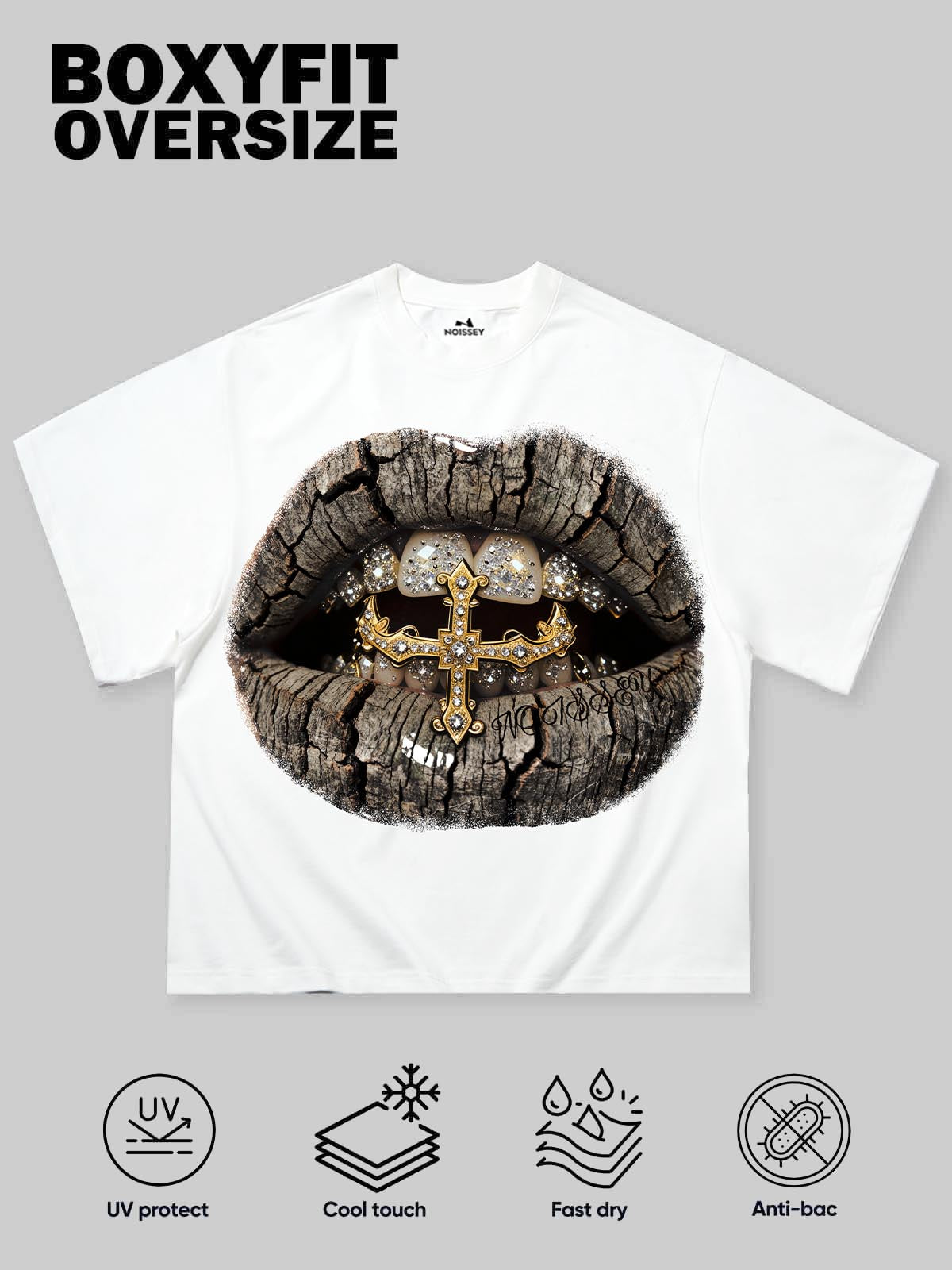 Real Tree Golden Grills Tree Pattern Boxy Oversized T-shirt