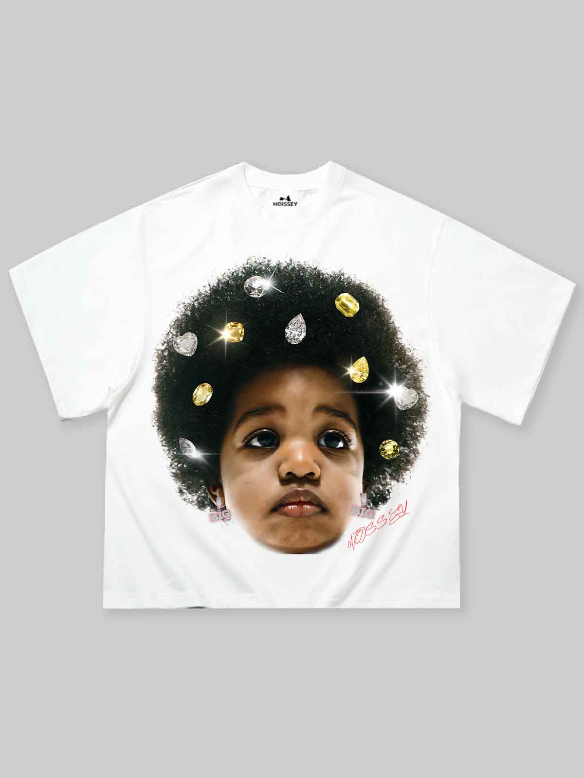 Boxy Oversized T-shirt with Innocent Childhood Biggie