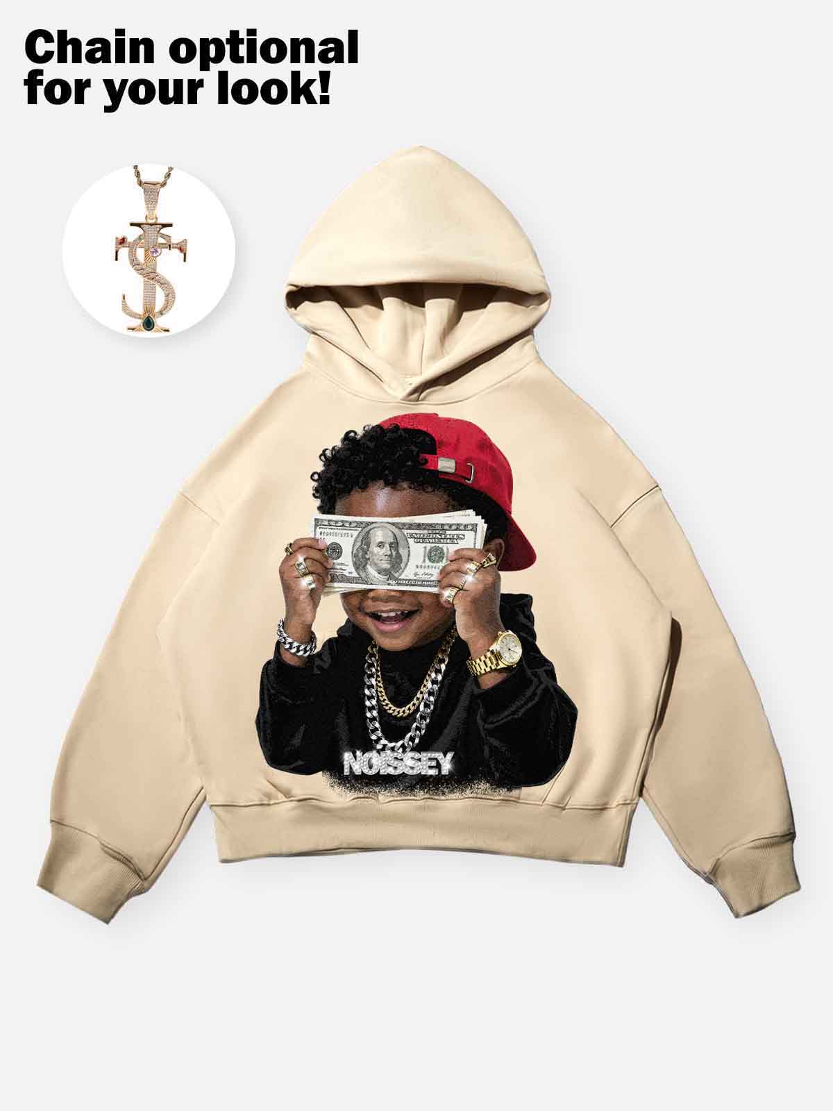 "No Money No Happy" Boy's Tech Fabric Hoodie
