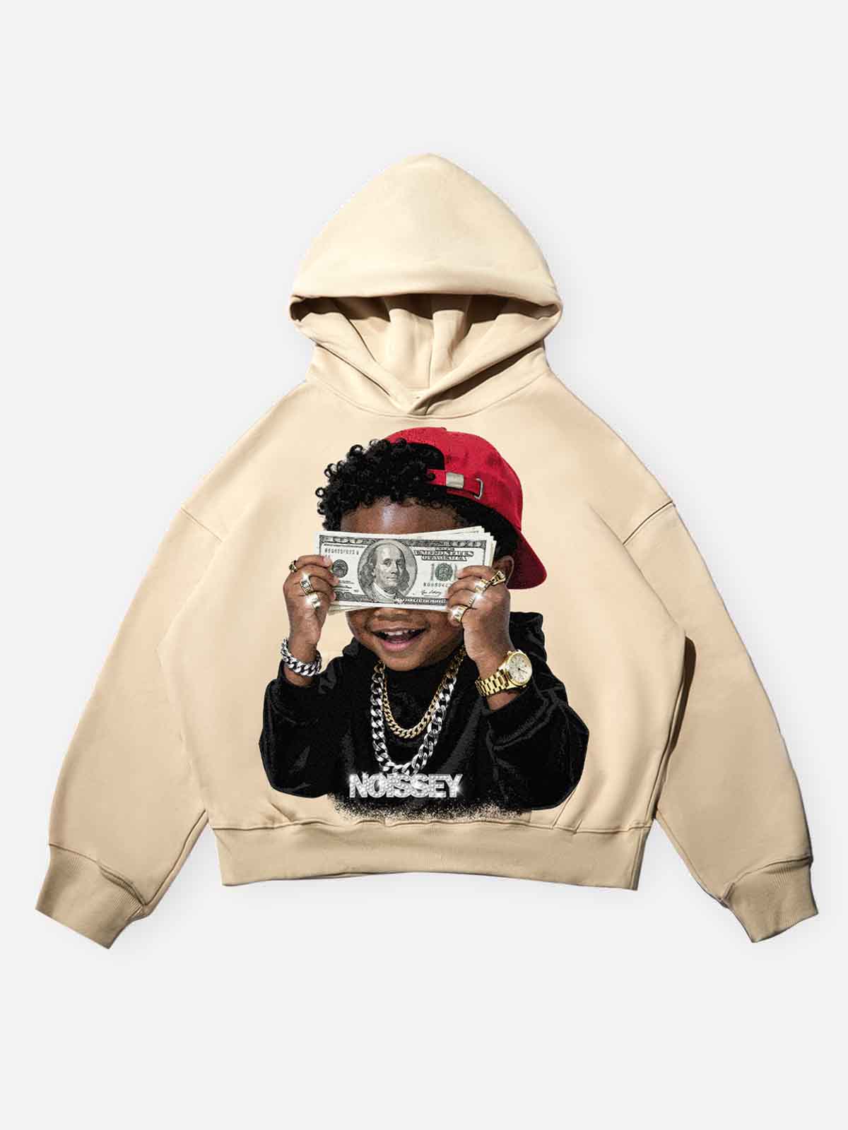"No Money No Happy" Boy's Tech Fabric Hoodie