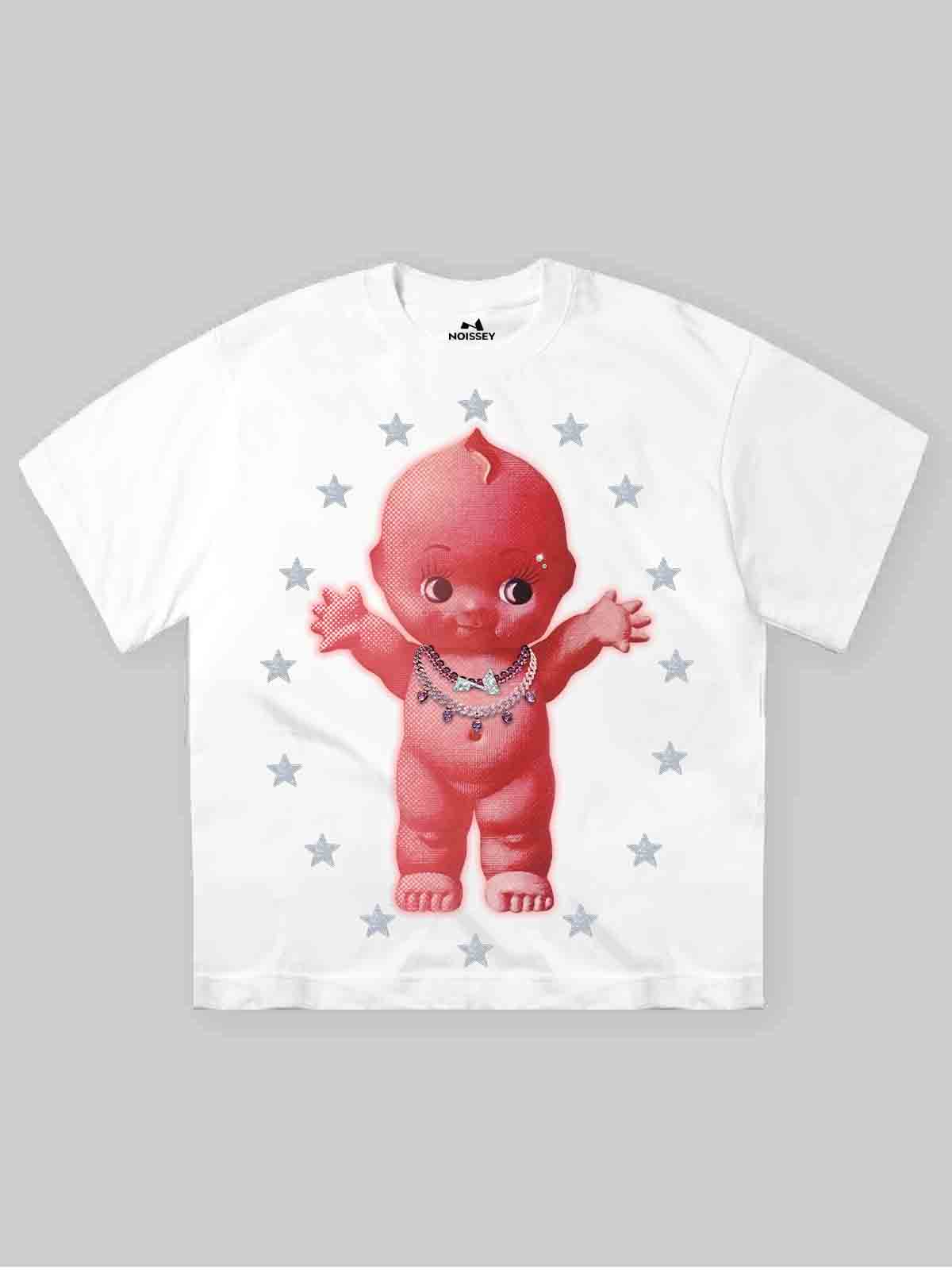 Cartoon Baby Double-Sided Print T-shirt