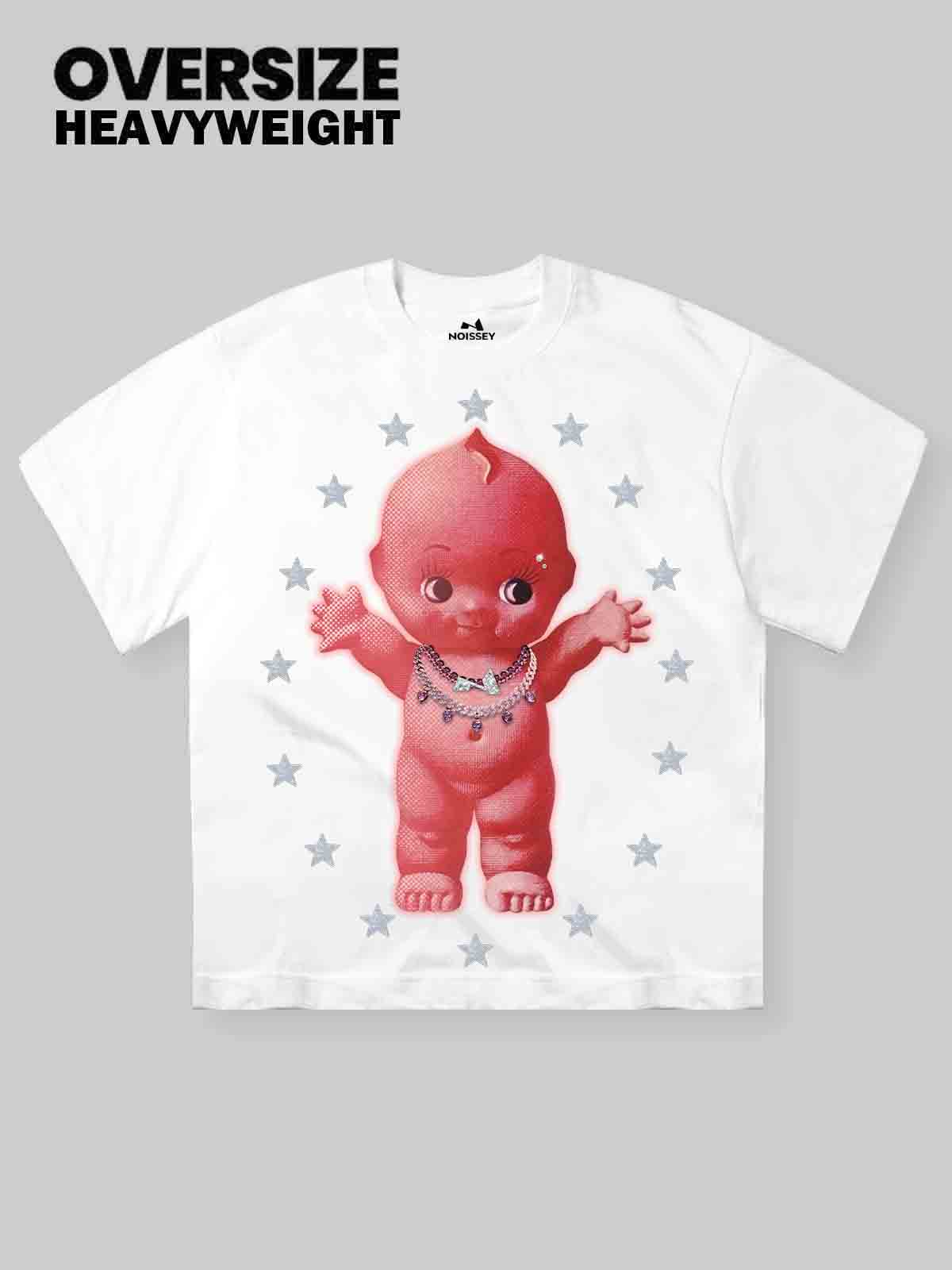 Cartoon Baby Double-Sided Print T-shirt
