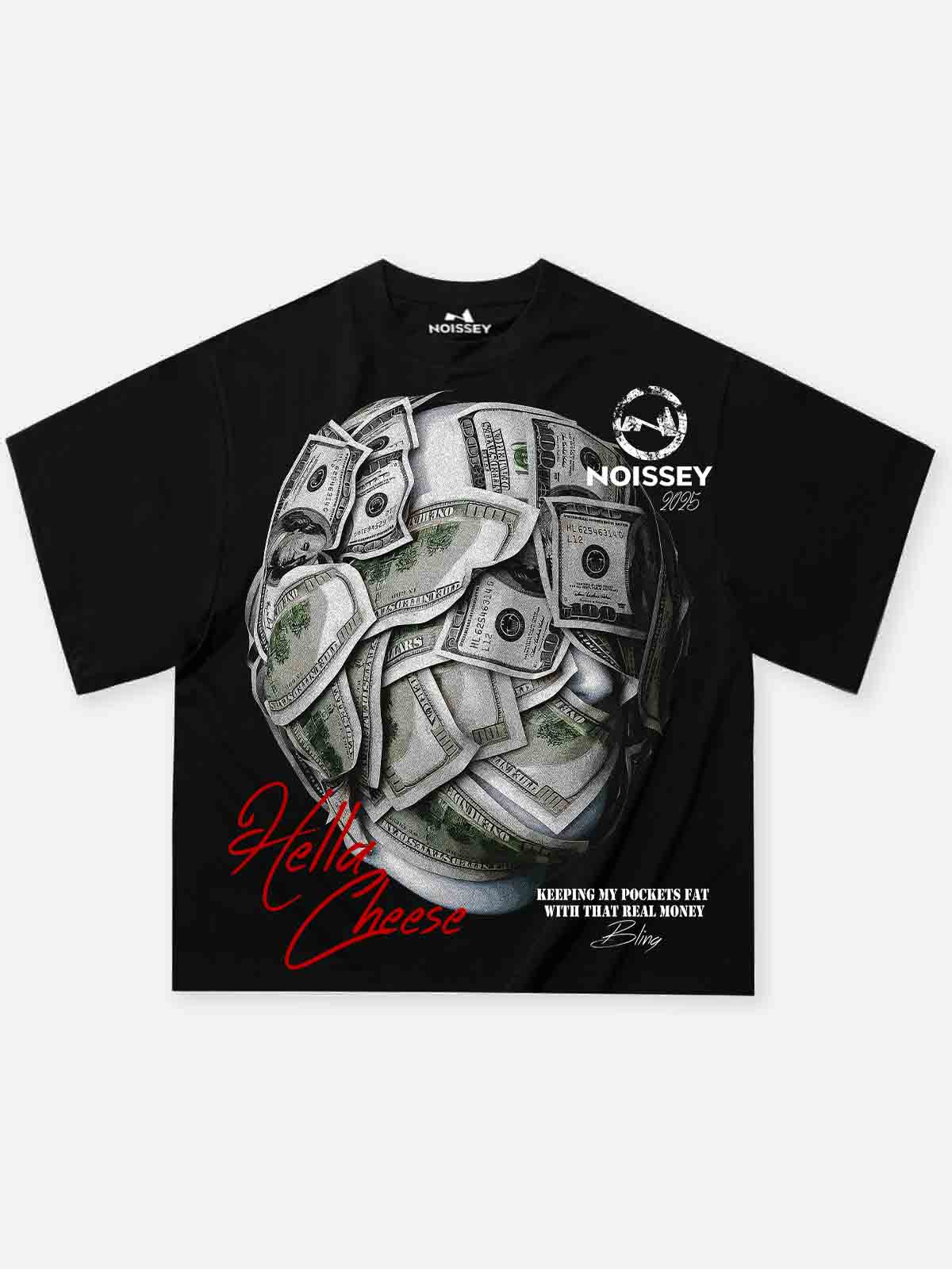 Boxy Oversized T-shirt "Keeping my pockets fat with that real money"