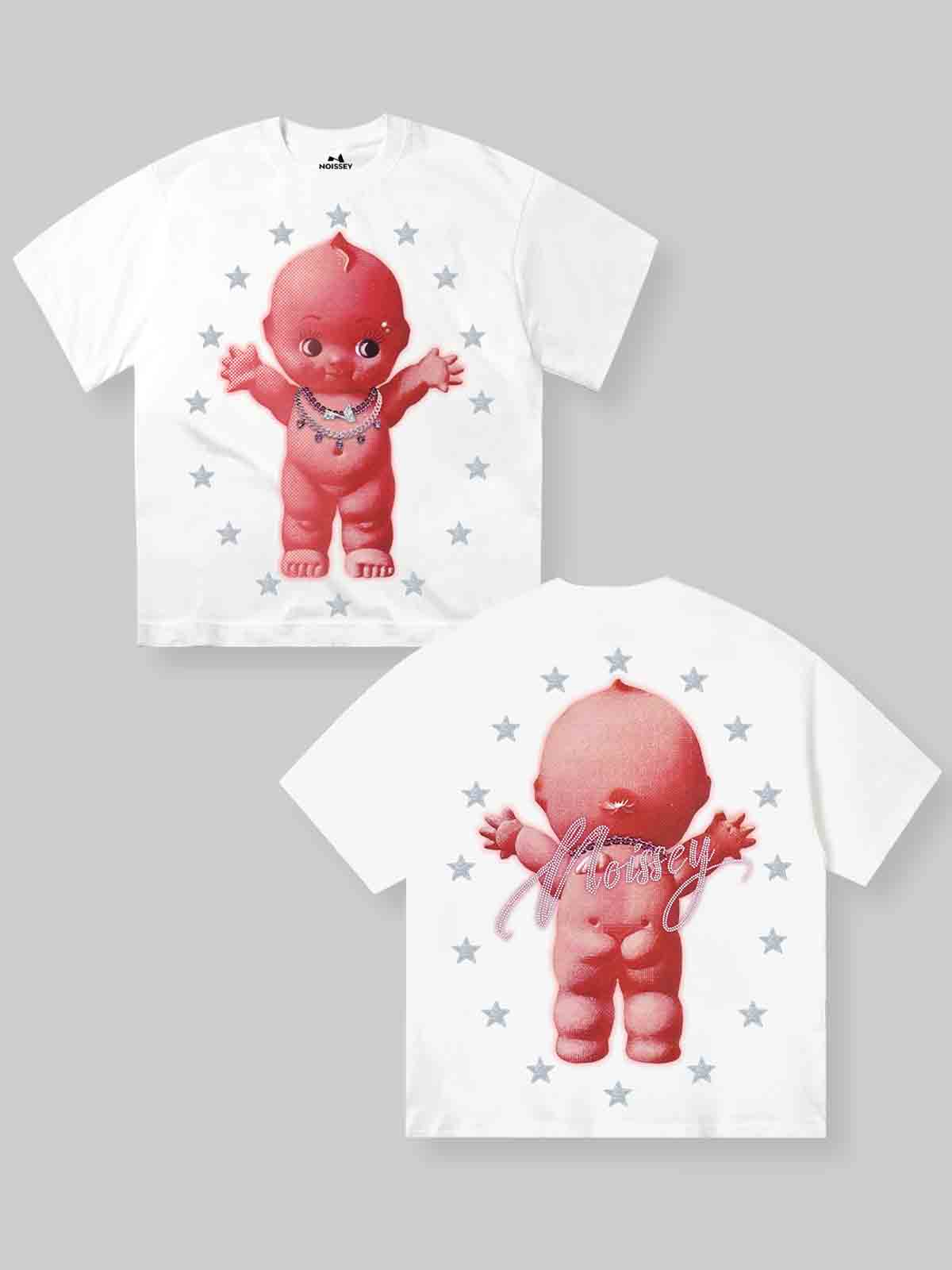 Cartoon Baby Double-Sided Print T-shirt