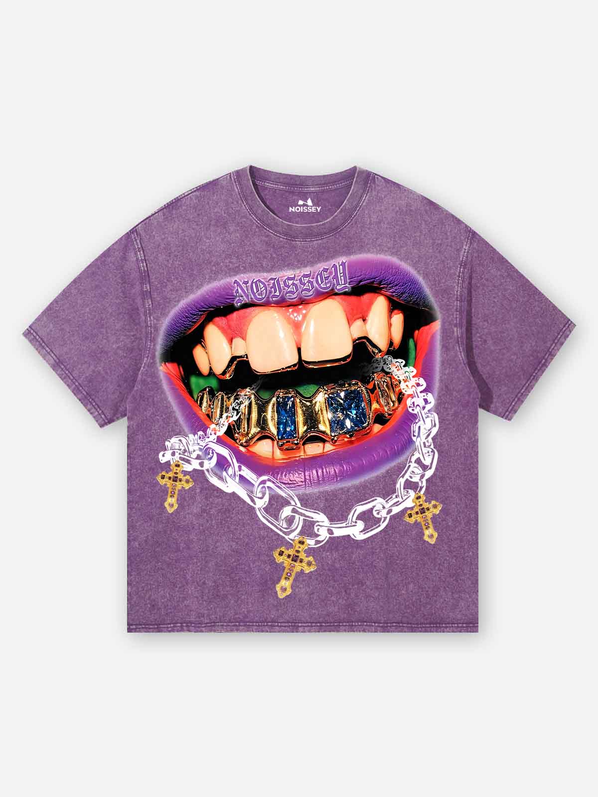 Artistic Grills Purple Washed Print T-shirt