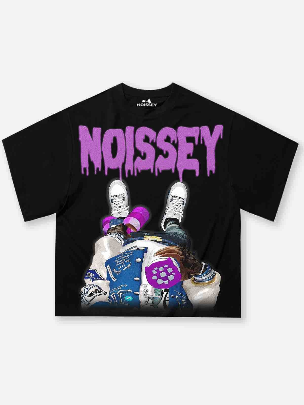 Boxy Oversized T-shirt "First-Person Game Interface Character Print"