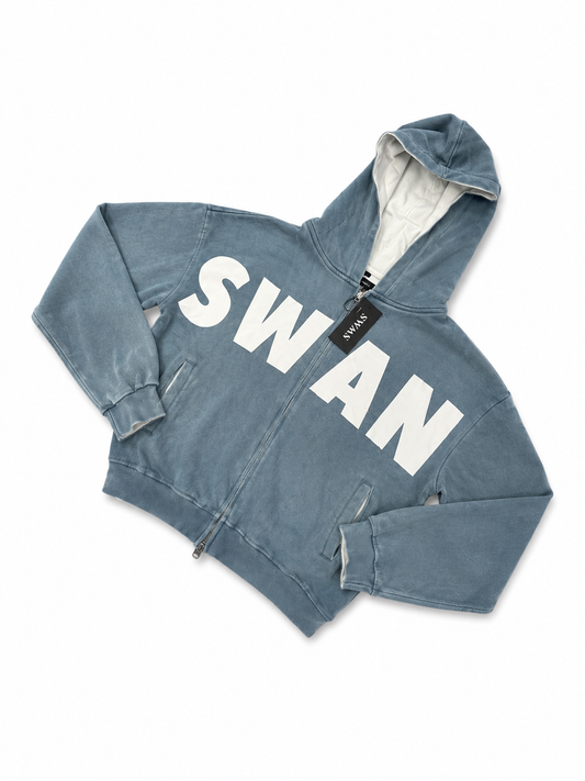 SWAN Zip-Up Hoodie 'Forest Green'