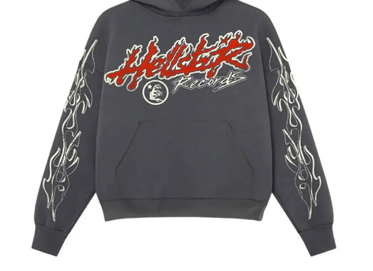 Hellstar Hoodie Dar Grey And Red