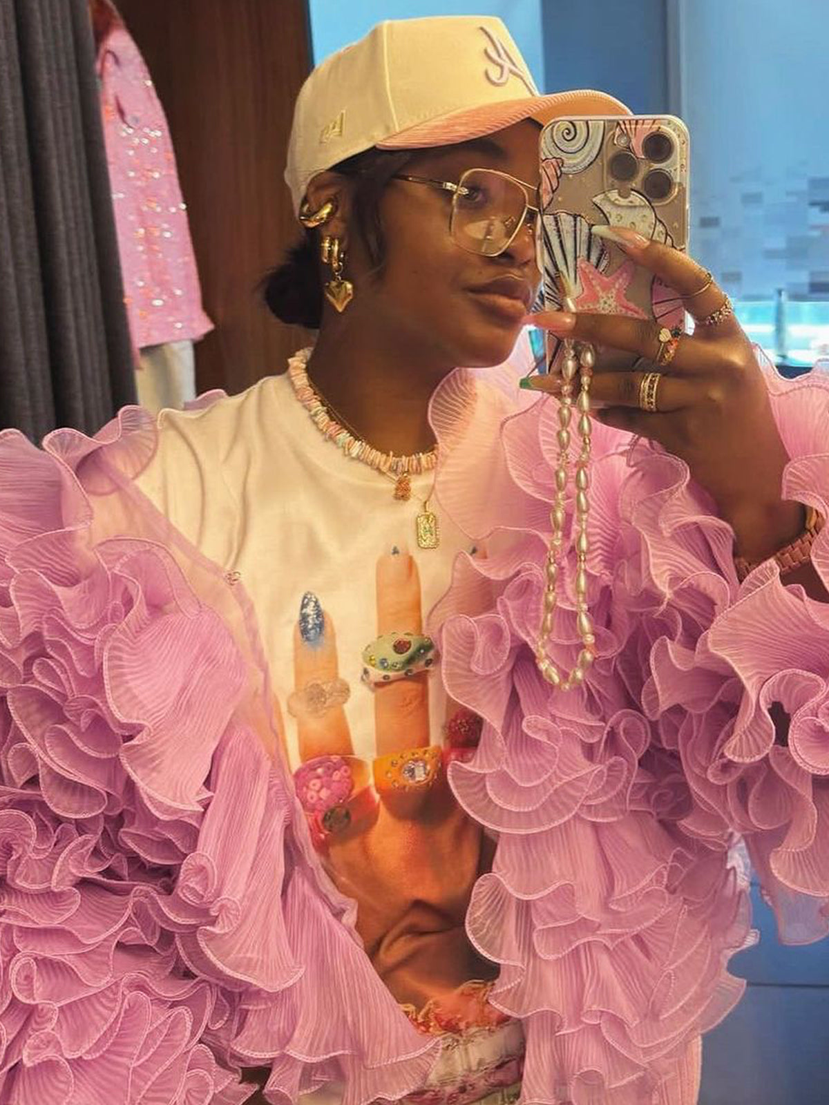 BOUNCE BACK© Colorful Art Bracelet and Ring T-shirt