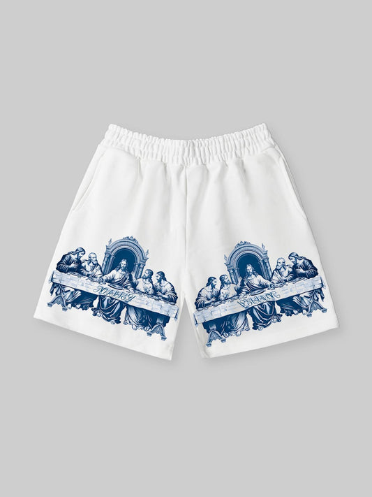 NOISSEY "The Last Supper" Classical Art Graphic Heavyweight Wide-Leg Sweatpants