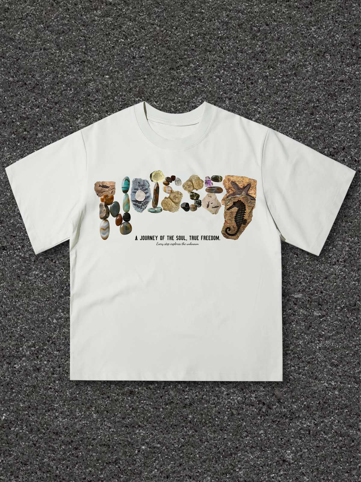 Healing Stone of Nature Logo Light Outdoor Printed T-shirt