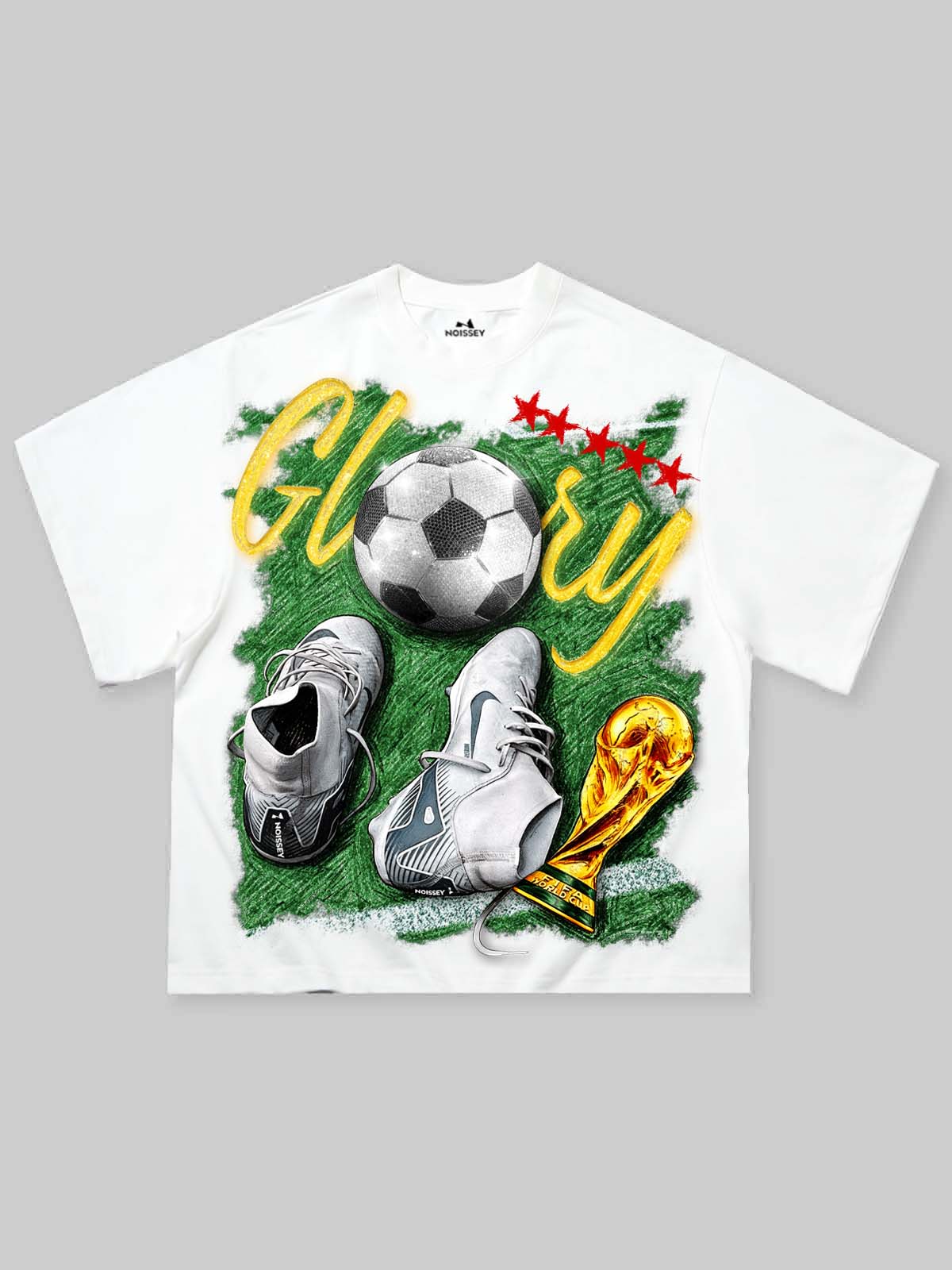 NOISSEY "Football Glory" World Cup Stadium Graphic T-Shirt - Racing White