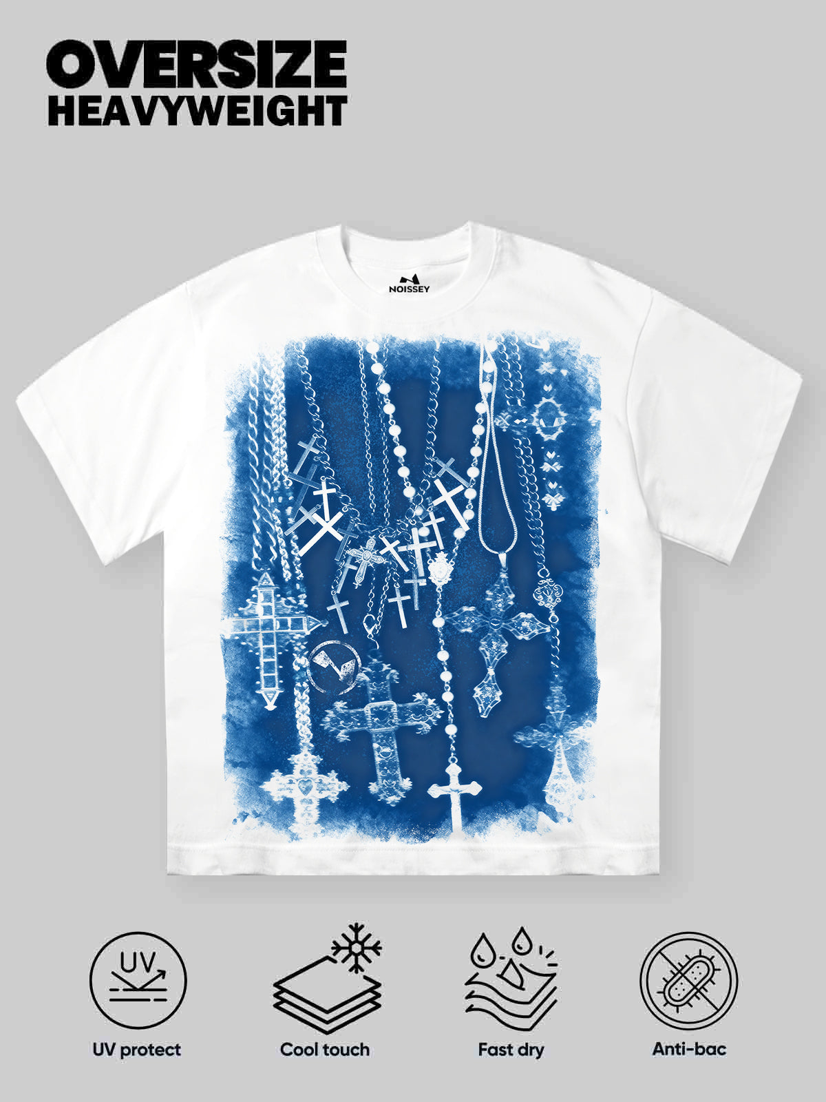 Blueprint Vintage Cross Print T-shirt