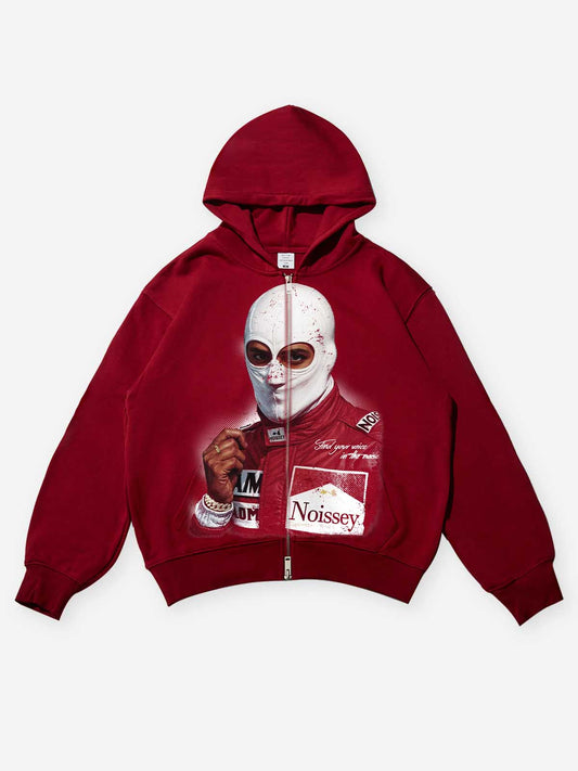 Racing Print Red hoodie