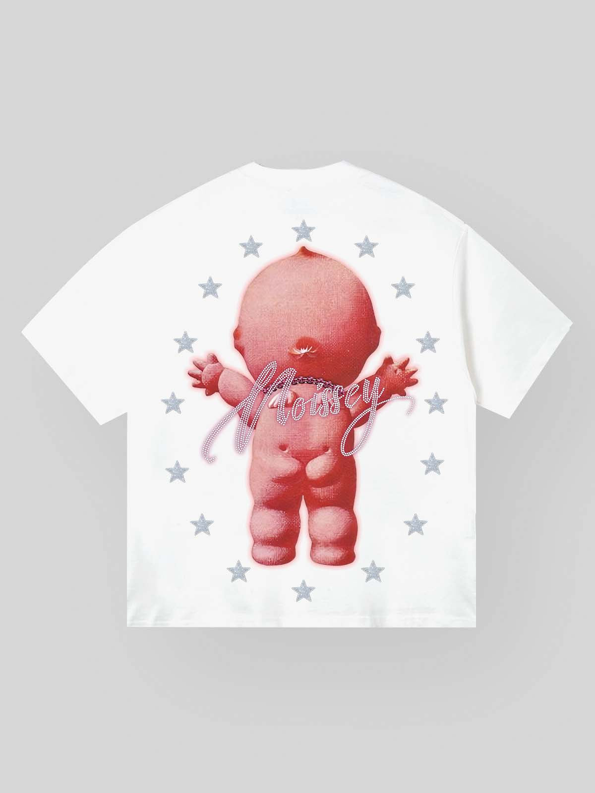 Cartoon Baby Double-Sided Print T-shirt
