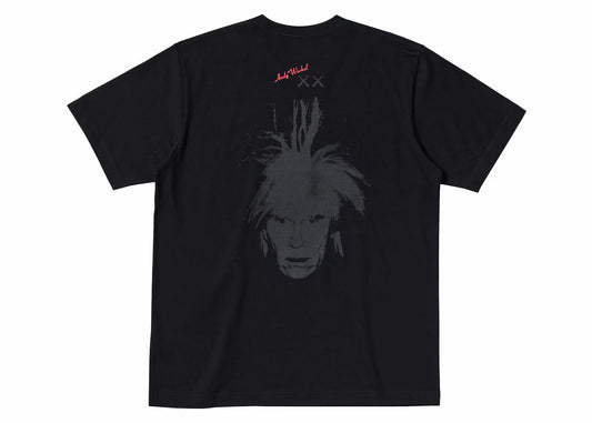 T-shirt noir Kaws x Uniqlo Andy Wharhol