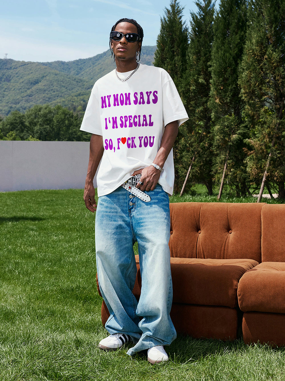 BOUNCE BACK© "My mom says I'm special" 3D Embossed Print T-shirt