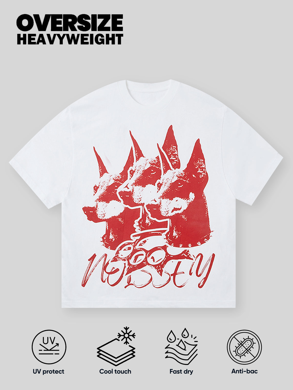 BOUNCE BACK© Three Doberman Red T-Shirt