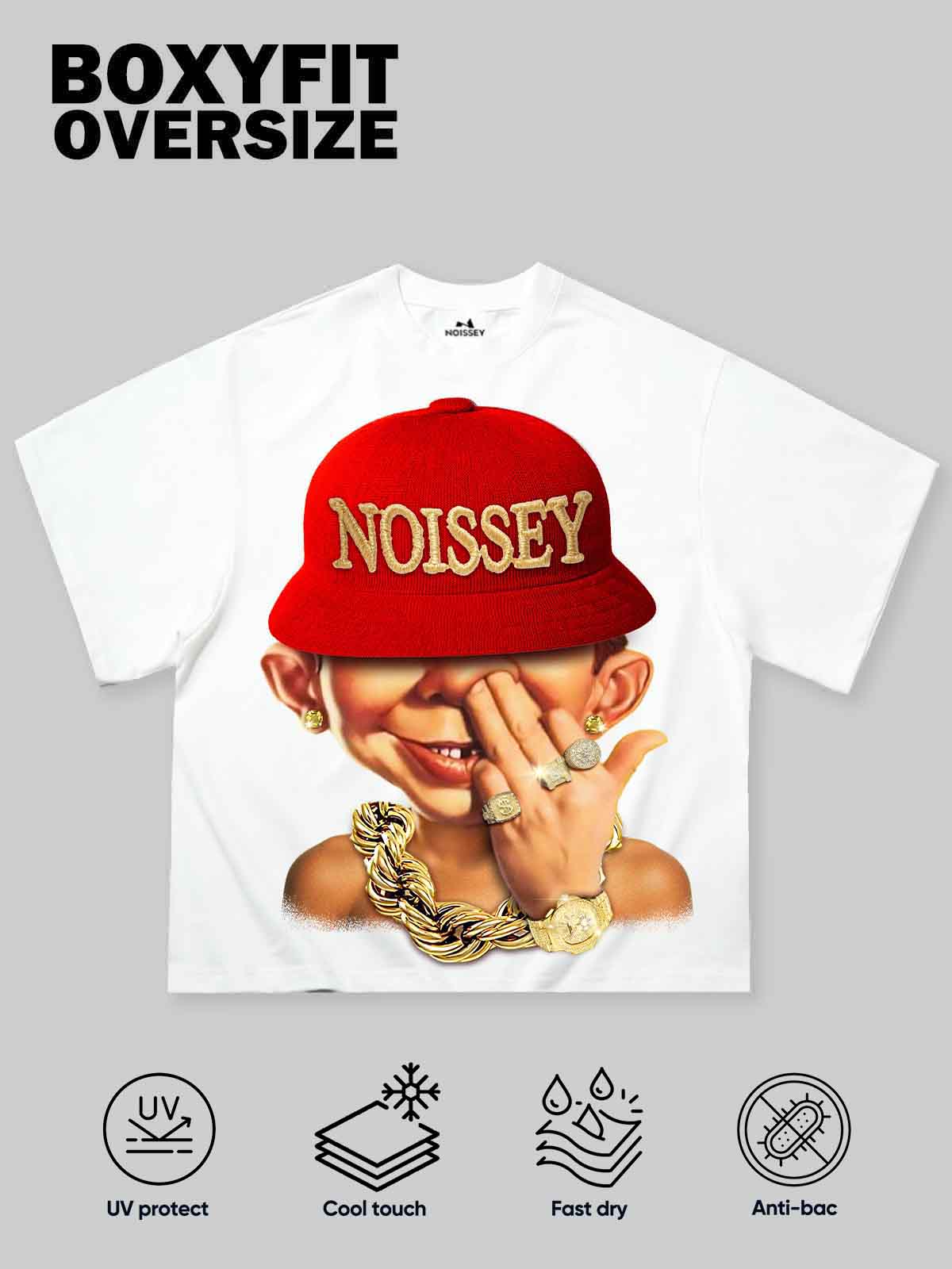 Boxy oversized T-shirt Bad Boy prints from the golden age of hip-hop