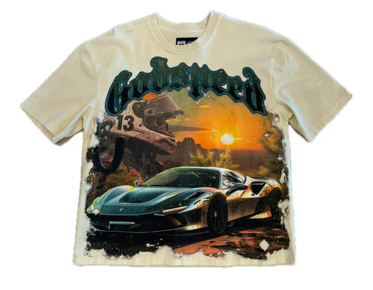 Godspeed T-shirt Sunset drift white