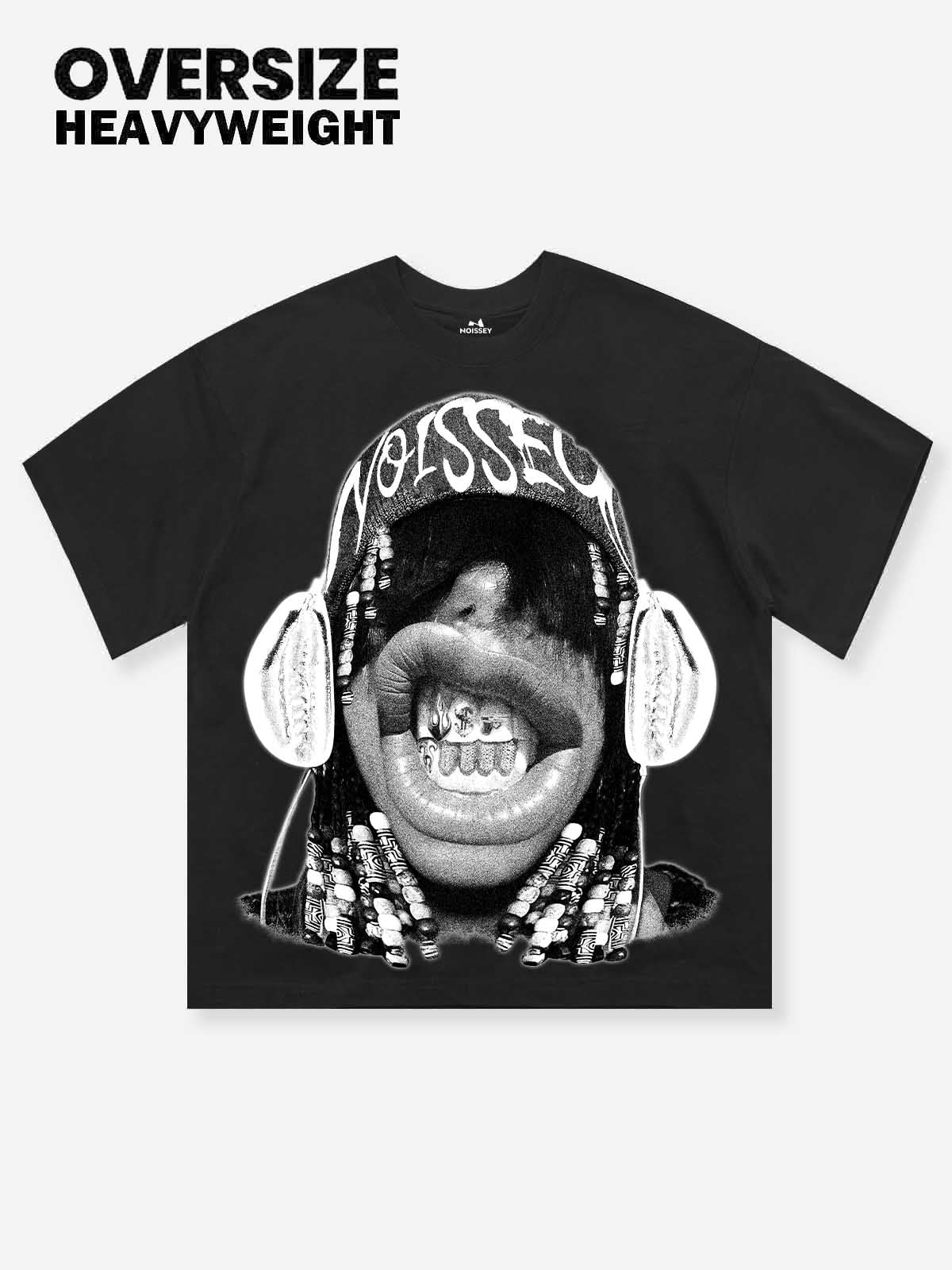 Time to Vibe Out! Black Figure Print T-shirt