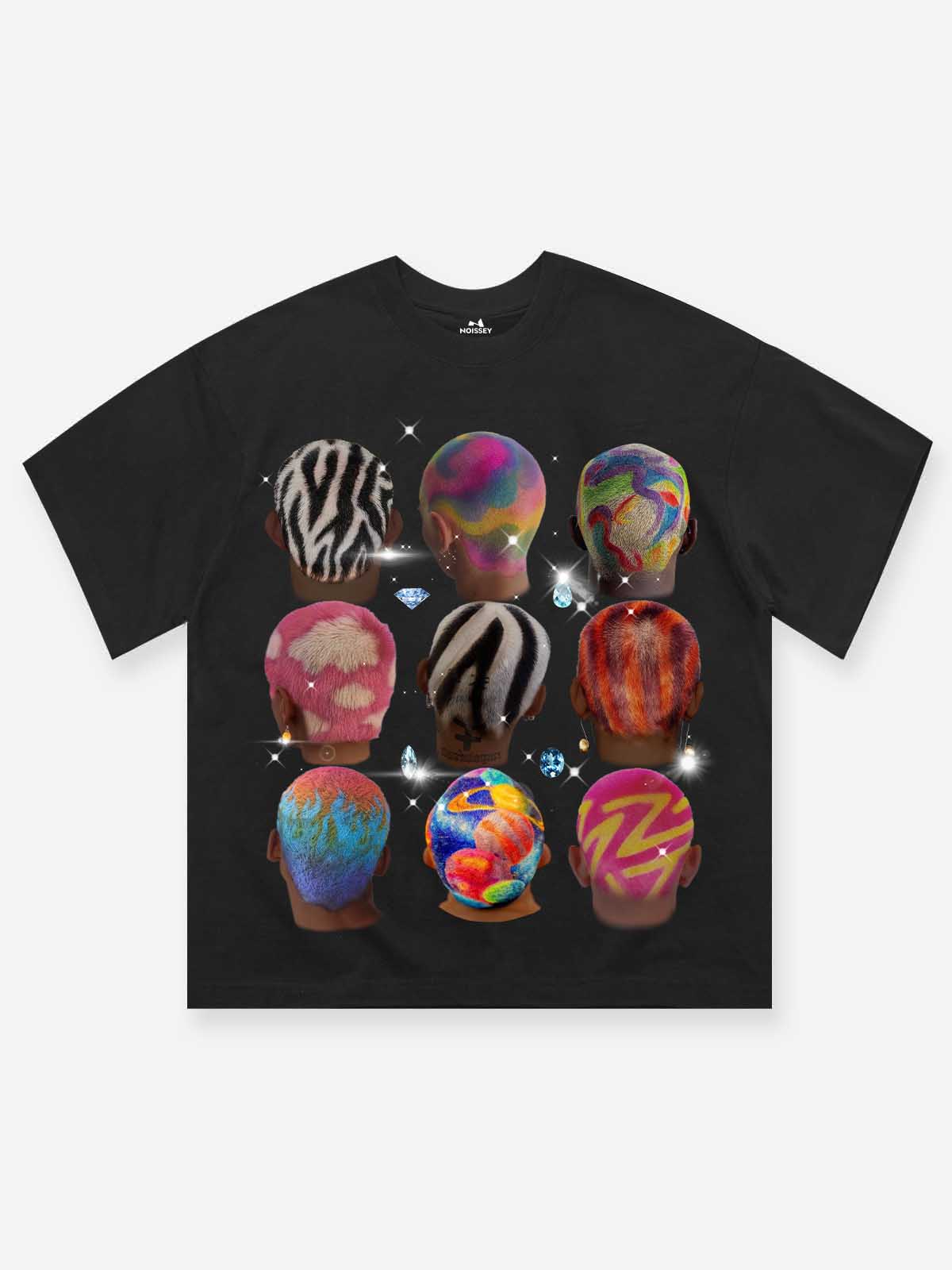 Exclusive Colorful Diamond Print White print T-shirt