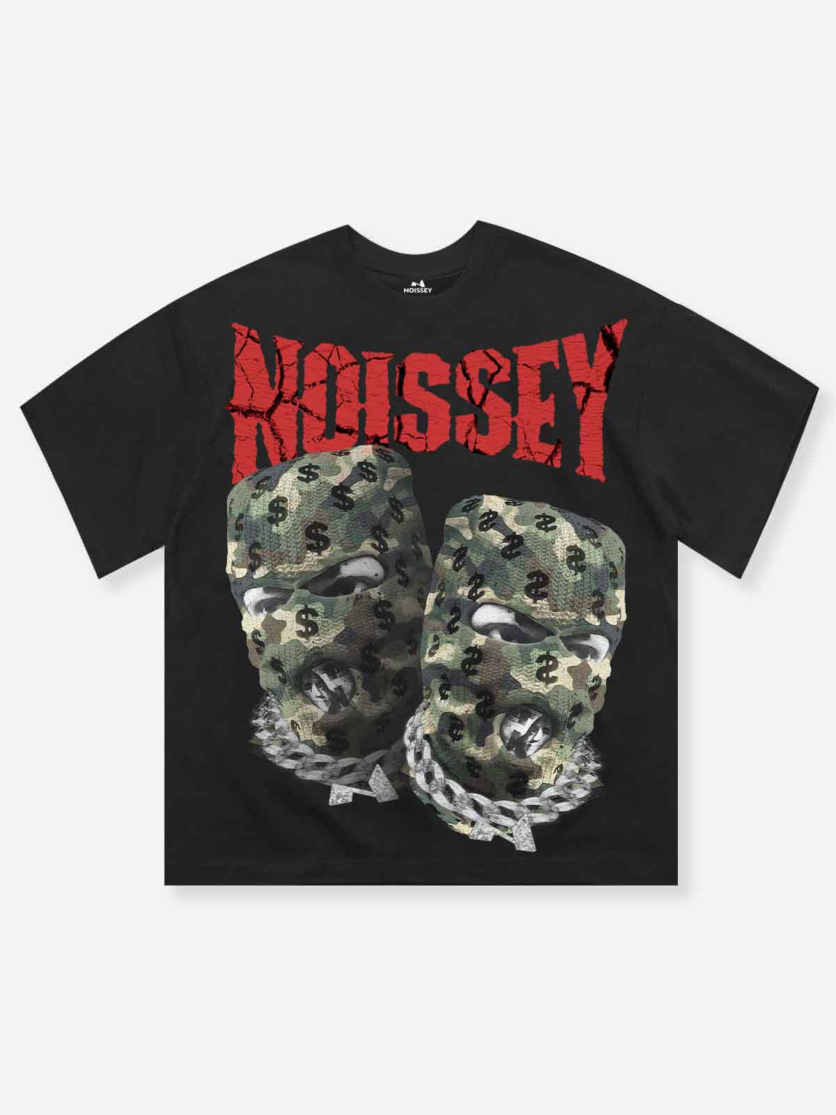 Camo Double Head Mask Print T-shirt