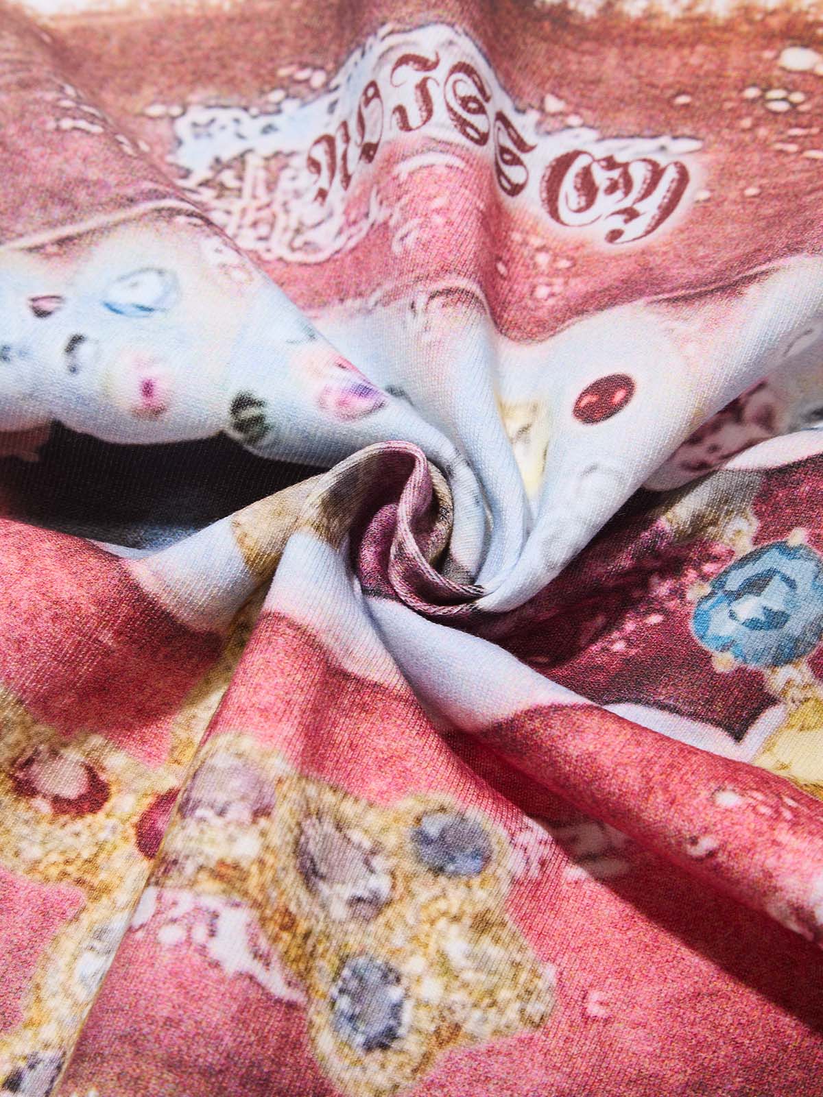 Diamond teeth cross print 270g tank top