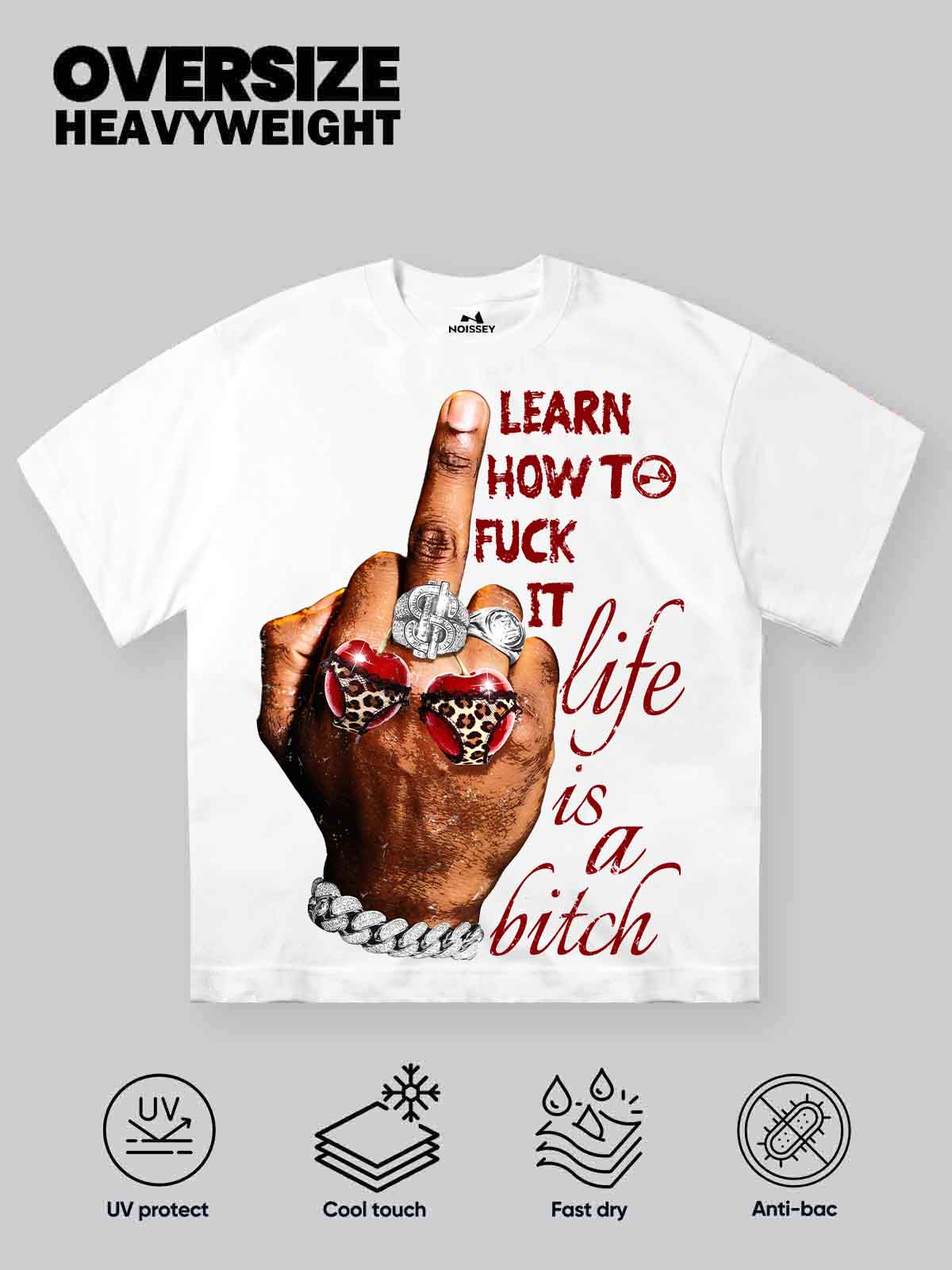NOISSEY "Life is a Bitch" Boxy Heavyweight Cooling Tee