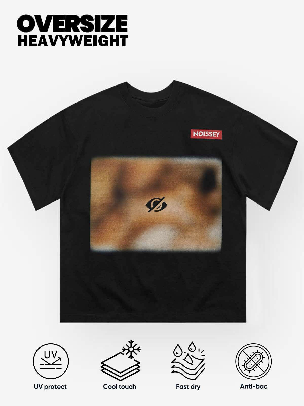 "Do Not Watch" Personality Printed black&white T-Shirt