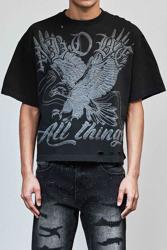 First Row Black Eagle Tee