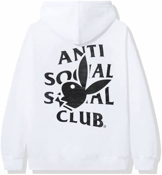 Anti Social Social Club Playboy Bunny Logo Hoodie White