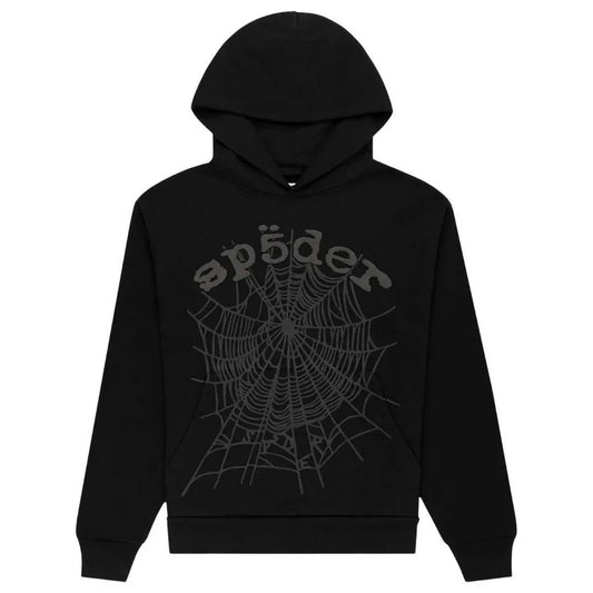 Sp5der Hoodie Black on Black