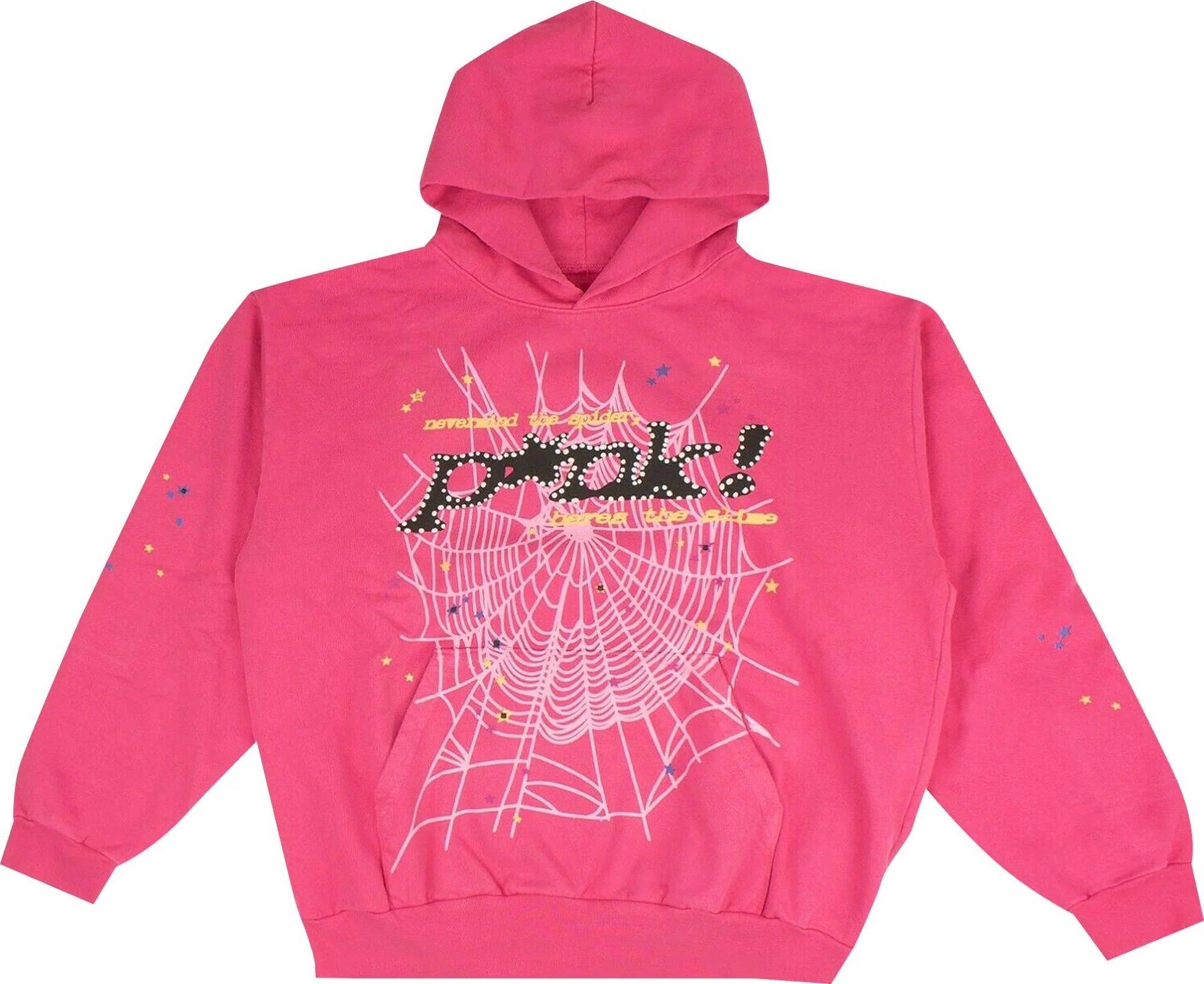 Sp5der Hoodie Pink  P*nk Logo