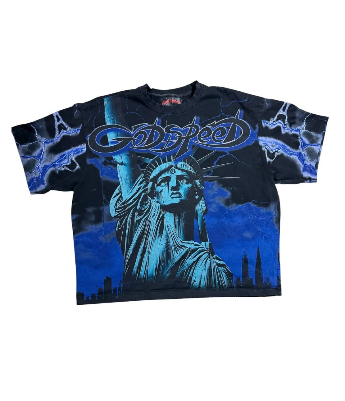 Godspeed T-shirt Liberty Statue blue
