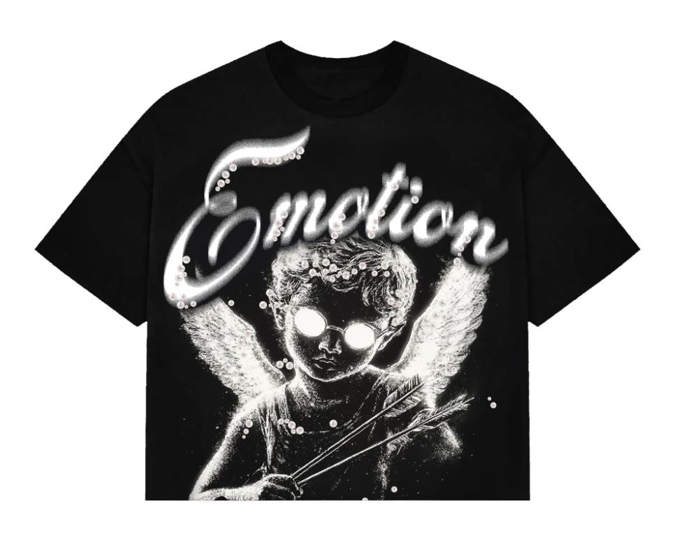 Mixed Emotions Black “Pearl” Cropped Tee