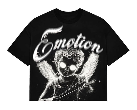 Mixed Emotions Black “Pearl” Cropped Tee