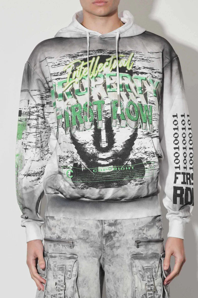 First row Property Sprayed Hoodie