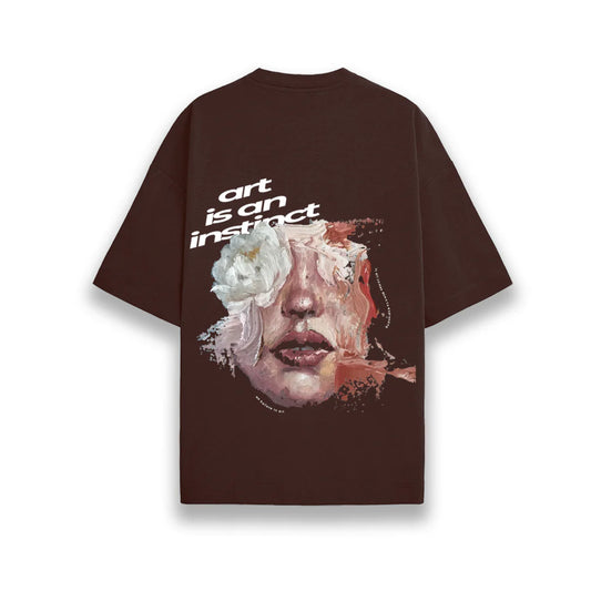 Instinct First Art is Instinct Coffee Brown Tee