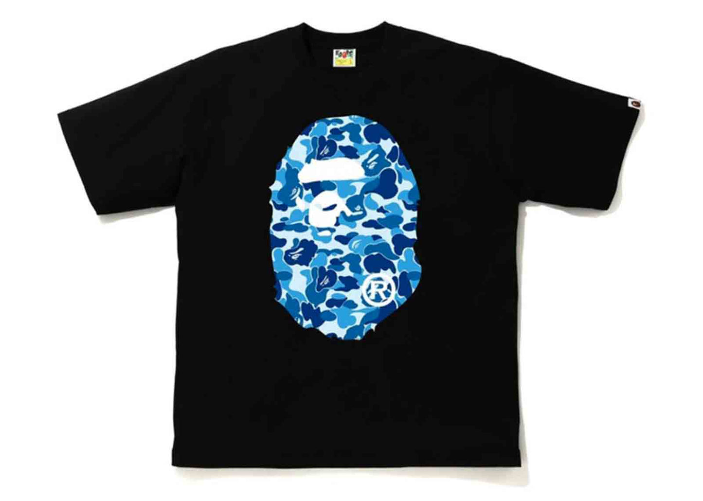 Bape Black Shirt Big head Baby Blue