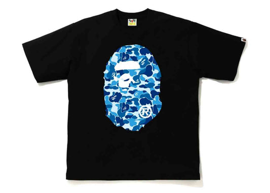 Bape Black Shirt Big head Baby Blue