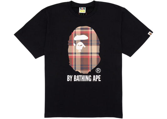 Bape Big Head Burberry Black Tee